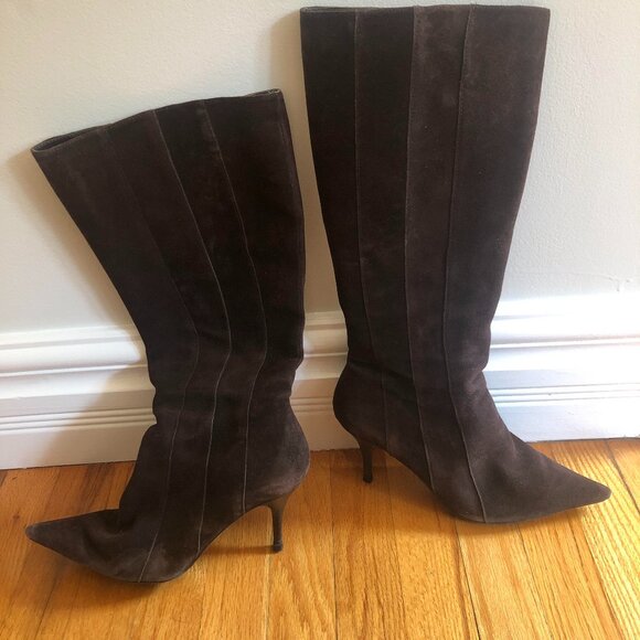 BCBGMAXAZRIA Suede Brown Boots 38 - Picture 1 of 1